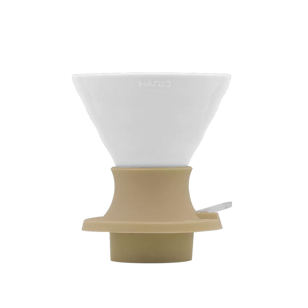 Dripper Immersion Switch Céramique Beige et Blanc de Hario