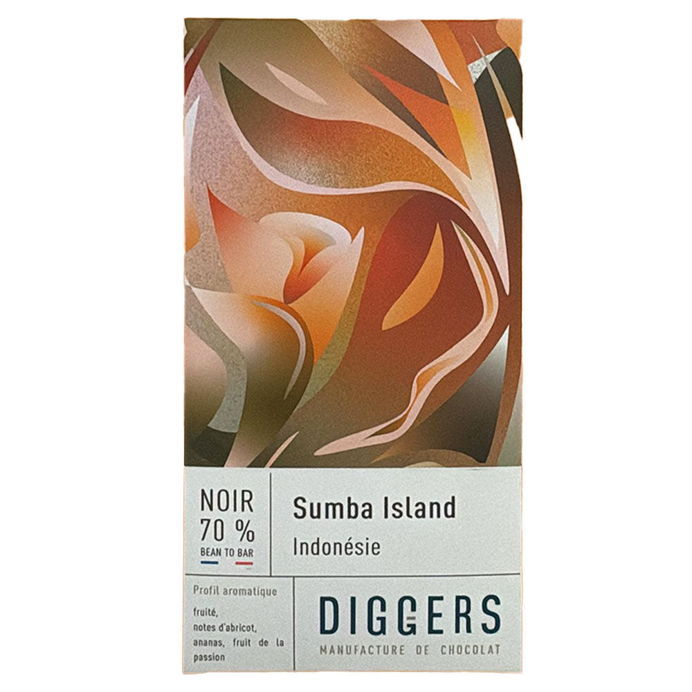 Chocolat Noir Sumba Island - 70% cacao - 75 Gr | Diggers