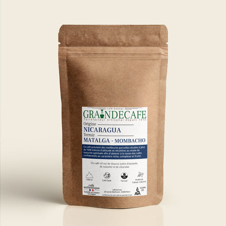 paquet de café en grain du Nicaragua Mombacho