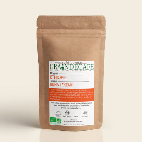 sachet de café ethiopie bio en grains