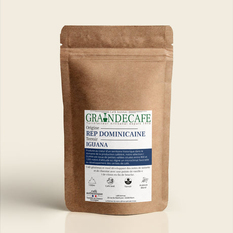 Paquet de café en grain de Rep Dominicaine Iguana