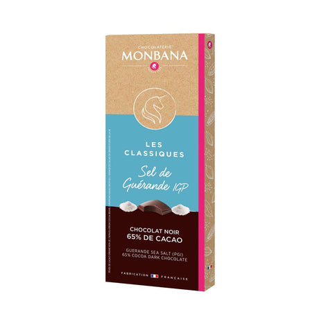 Tablette chocolat sel de guérande 100g Monbana