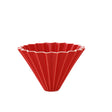 Dripper porcelaine rouge origami