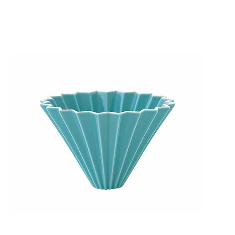 Dripper Porcelaine du Japon - Taille S - Bleu Turquois - 300 ml | Origami