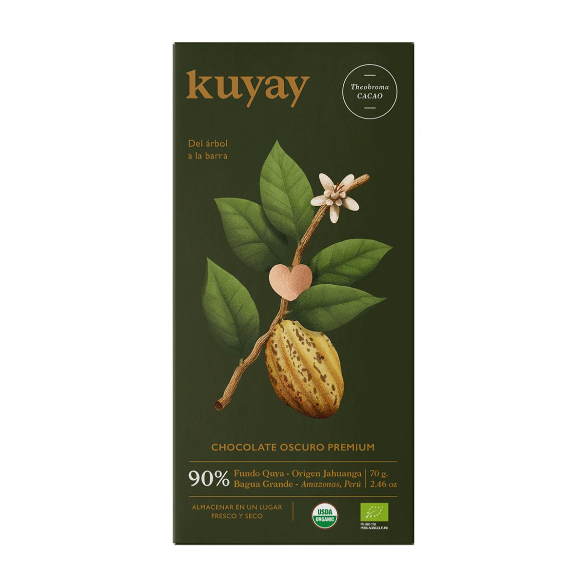 Chocolat noir BIO Pérou 90% cacao Kuyay