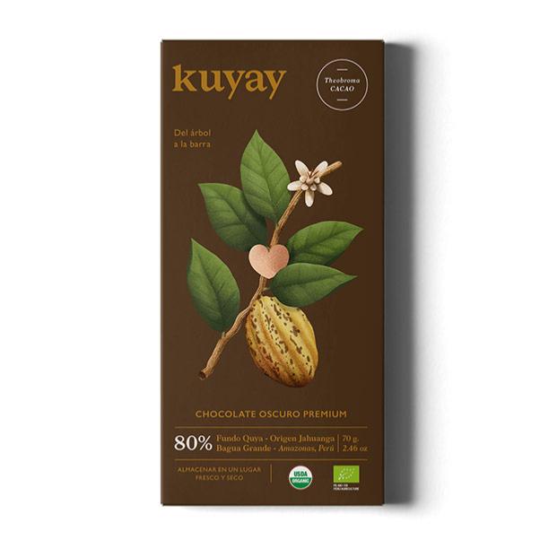 Tablette de Chocolat Noir BIO Pérou 80% cacao Kuyay