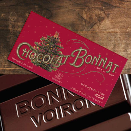 Tablette de chocolat noir de noel bonnat