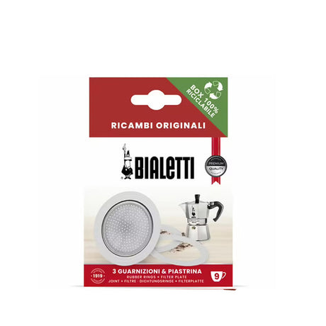 set 3 joints 1 Filtre cafetiere italienne  9T Bialetti