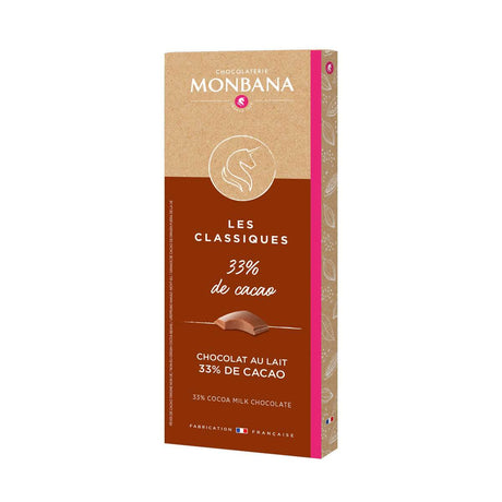 Tablette chocolat au lait 100g Monbana