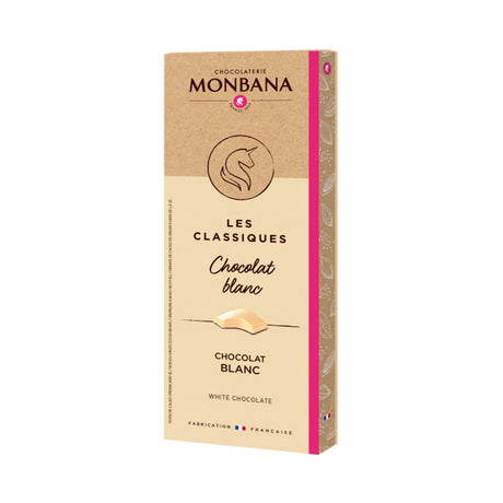Tablette chocolat blanc 100g Monbana