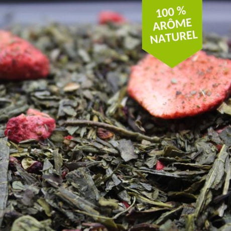 sachet thé vert fraise basilic sichuan FBKT